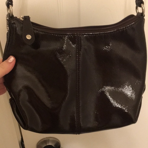 Coach Chocolate Leather Cross Over bag - Picture 6 of 6